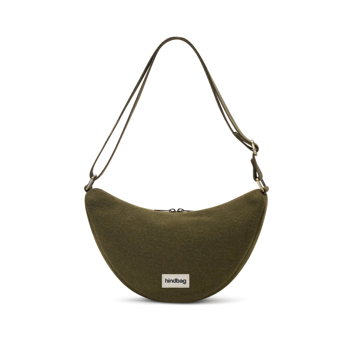 Andrea Wool-Effect Crossbody Bag | Khaki