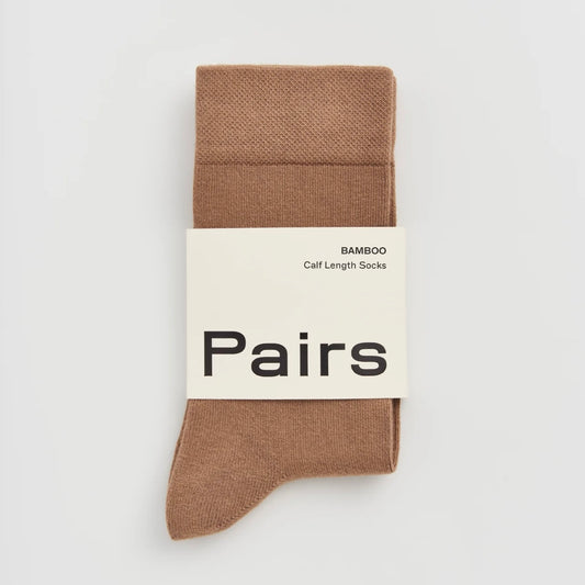 Bamboo Socks + Dustbag | Biscuit Beige