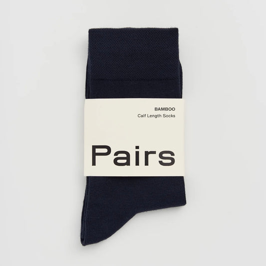 Bamboo Socks + Dustbag | Inky Blue
