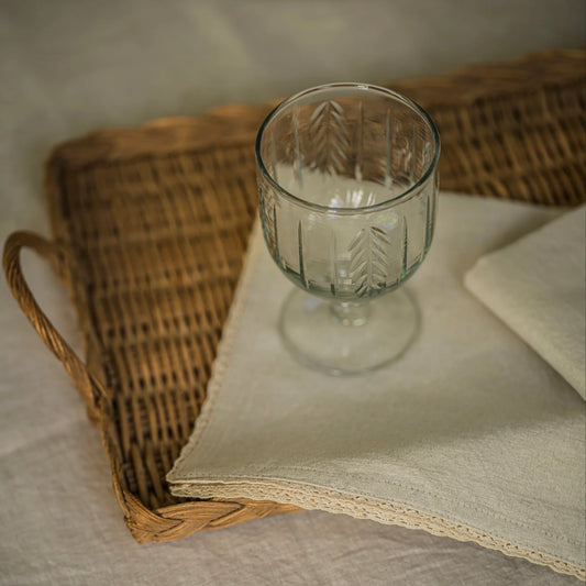 Handblown Water Glass | Scandi Stripe