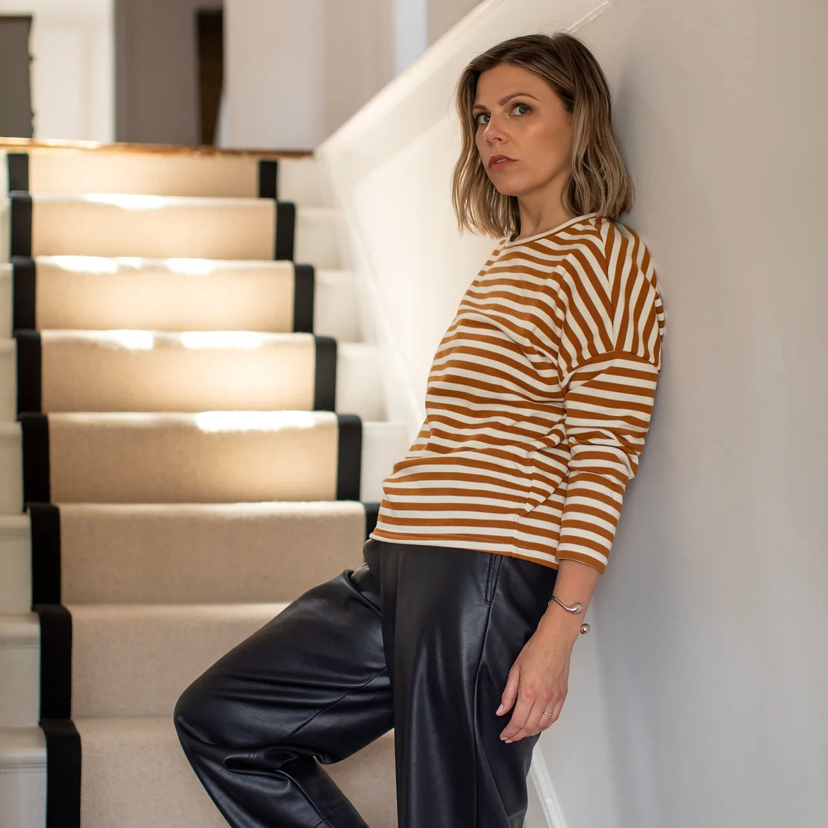 REBECCA Stripe Top | Ginger