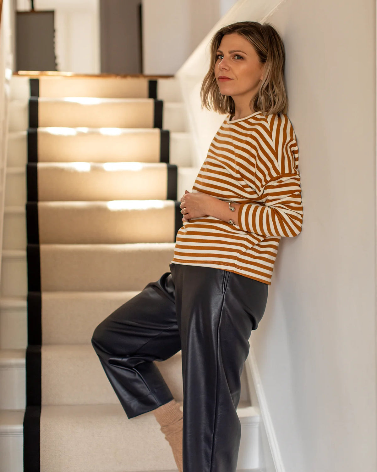 REBECCA Stripe Top | Ginger