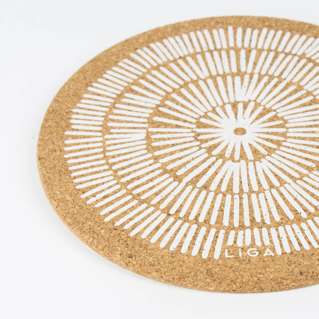 Cork Placemat | Sandy Lines White