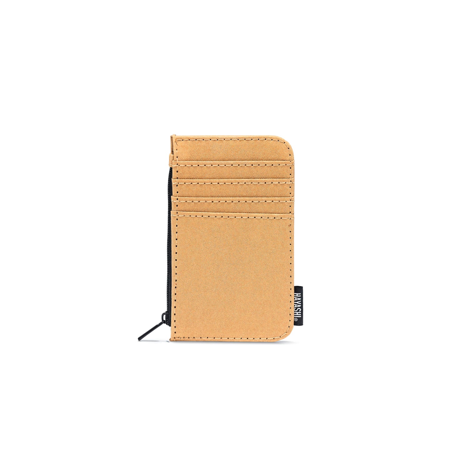 HAYASHI Zipped Card Case | Tan