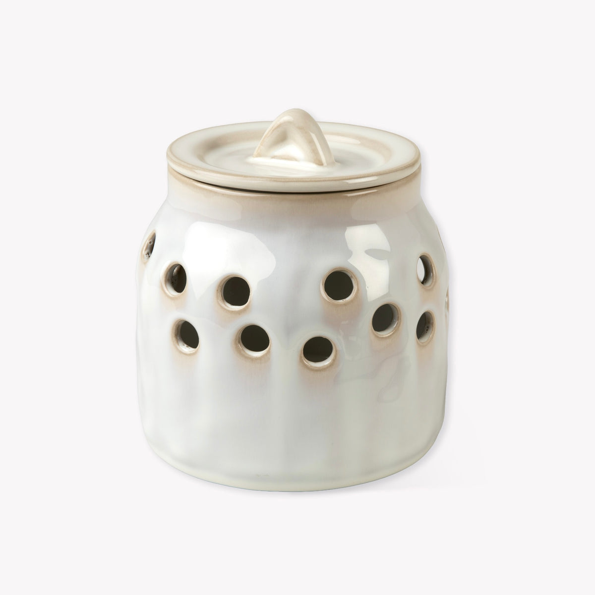 Ithaca Stoneware Garlic Store | White