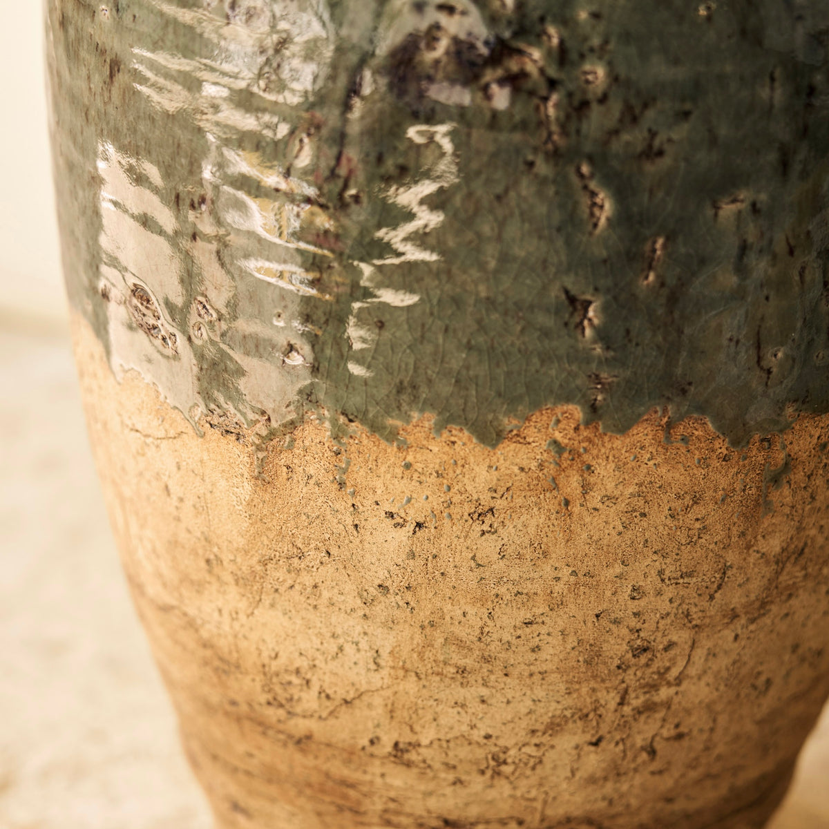 Stoneware 2 Handle Vase | Fern