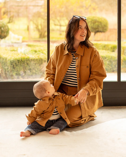 Chalk Wei Stripe Top | Navy / Ecru