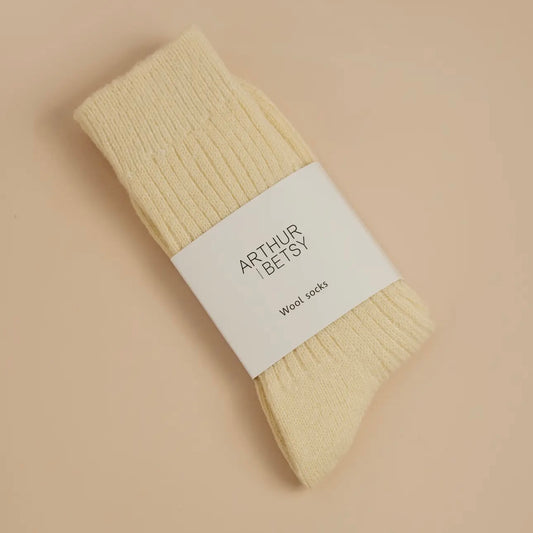 Wool Socks | Cream