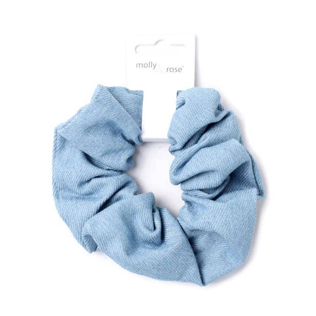 Denim Style Fabric Scrunchie