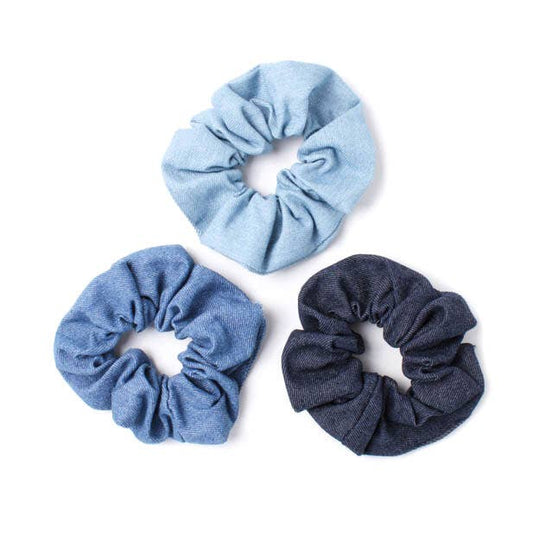 Denim Style Fabric Scrunchie