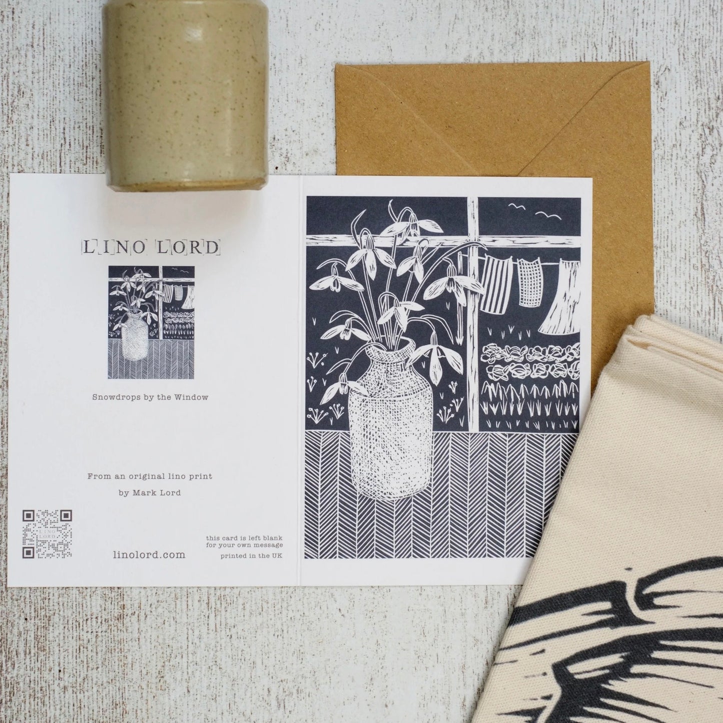 Snowdrops By The Window Greeting Card