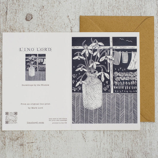 Snowdrops By The Window Greeting Card
