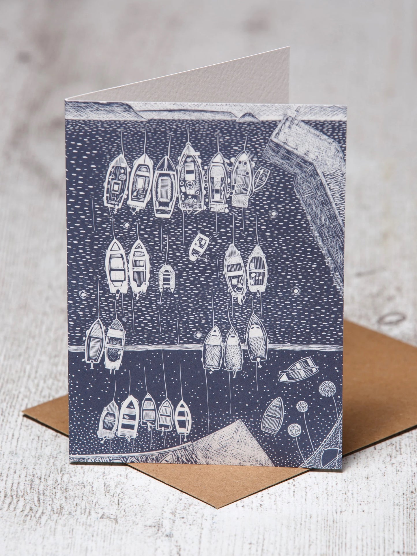 End Of The Day, Portscatho Greeting Card
