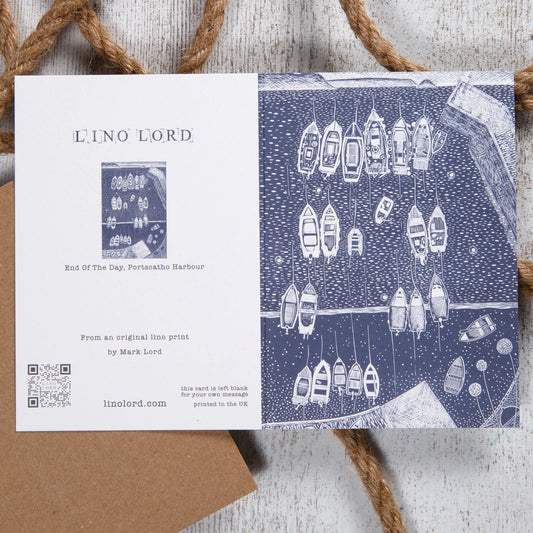 End Of The Day, Portscatho Greeting Card