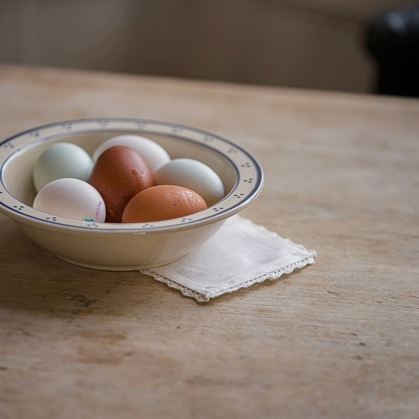 Bowl | Cream + Blue