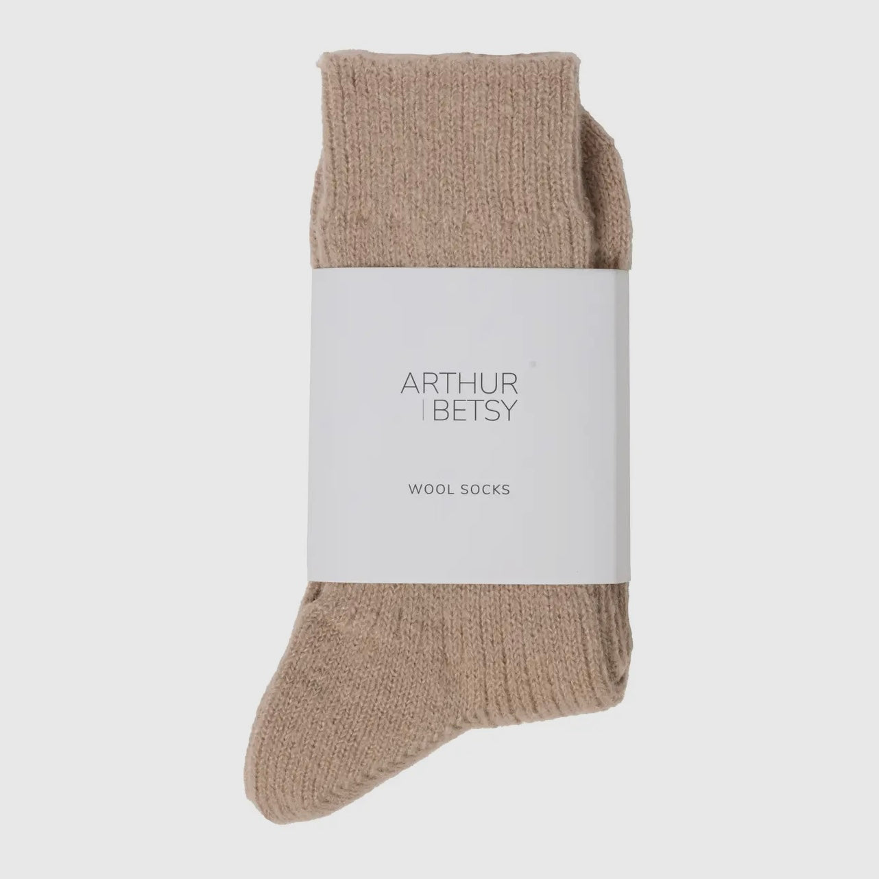 Wool Alpaca Socks | Wheat Taupe