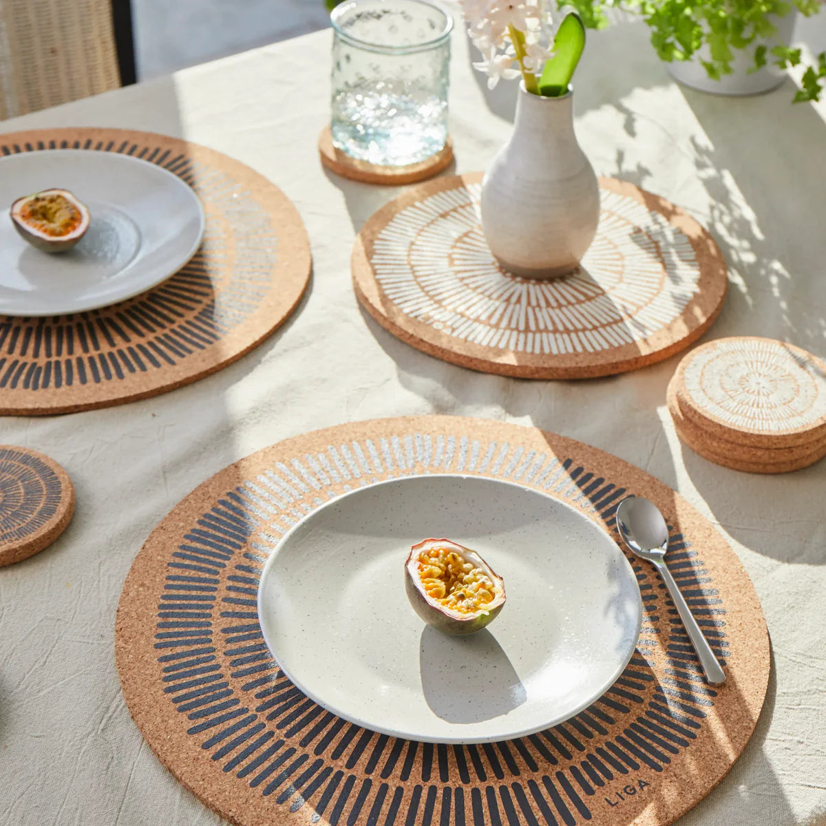 Cork Max Placemats | Sandy Lines | Set Of 2