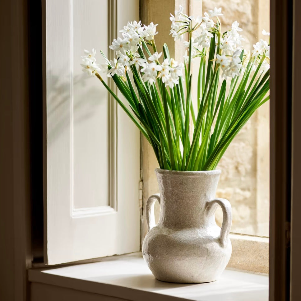 Ravello Vase With Handles | White