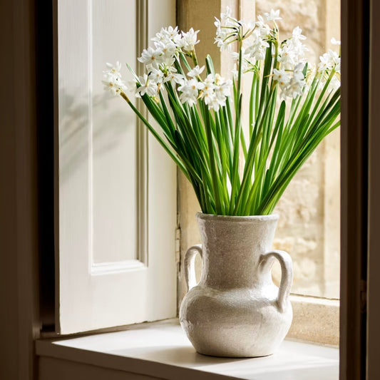 Ravello Vase With Handles | White