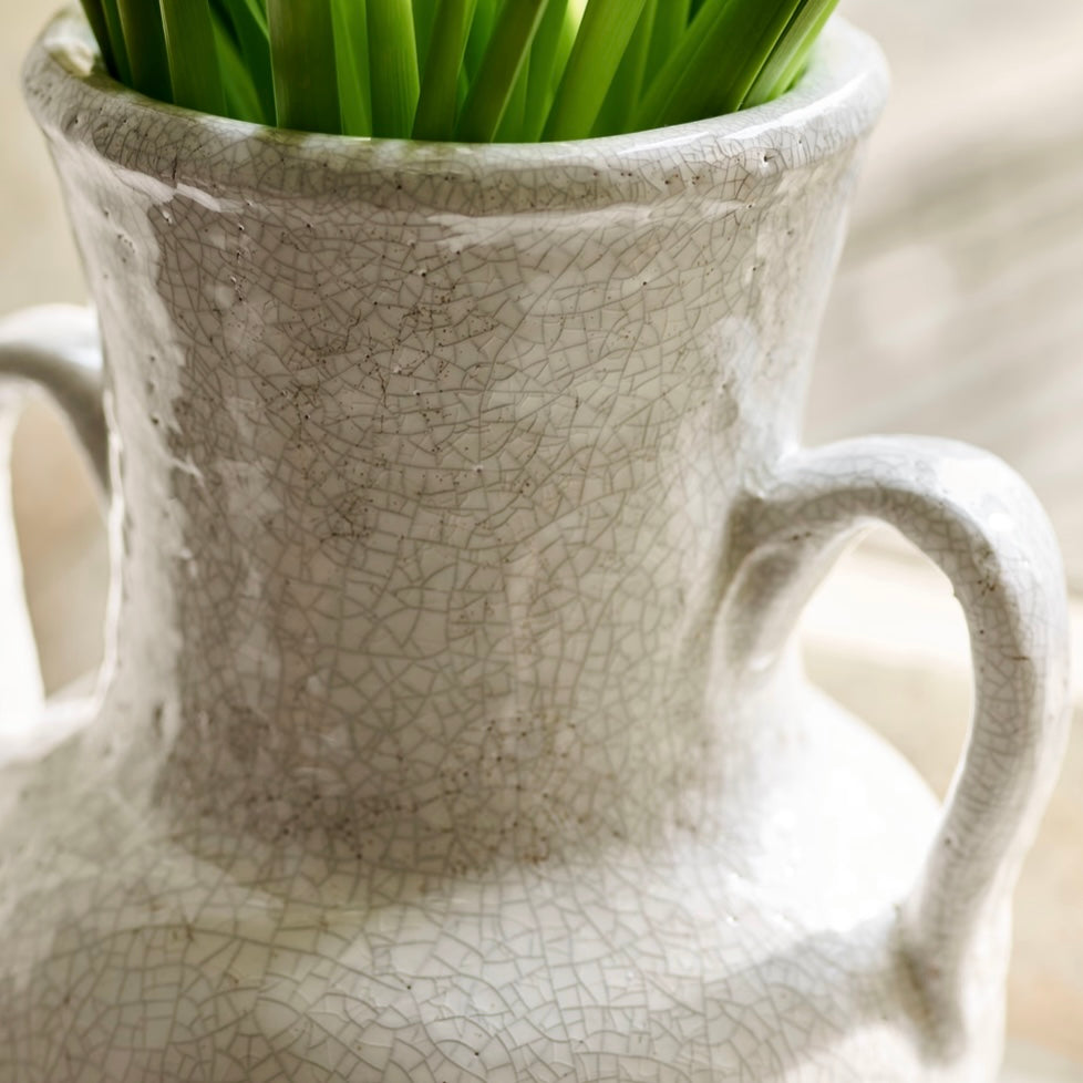 Ravello Vase With Handles | White