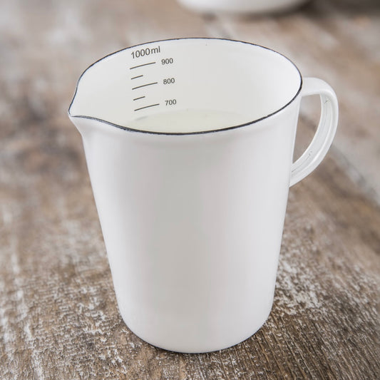 Enamel Measuring Jug | Warm White