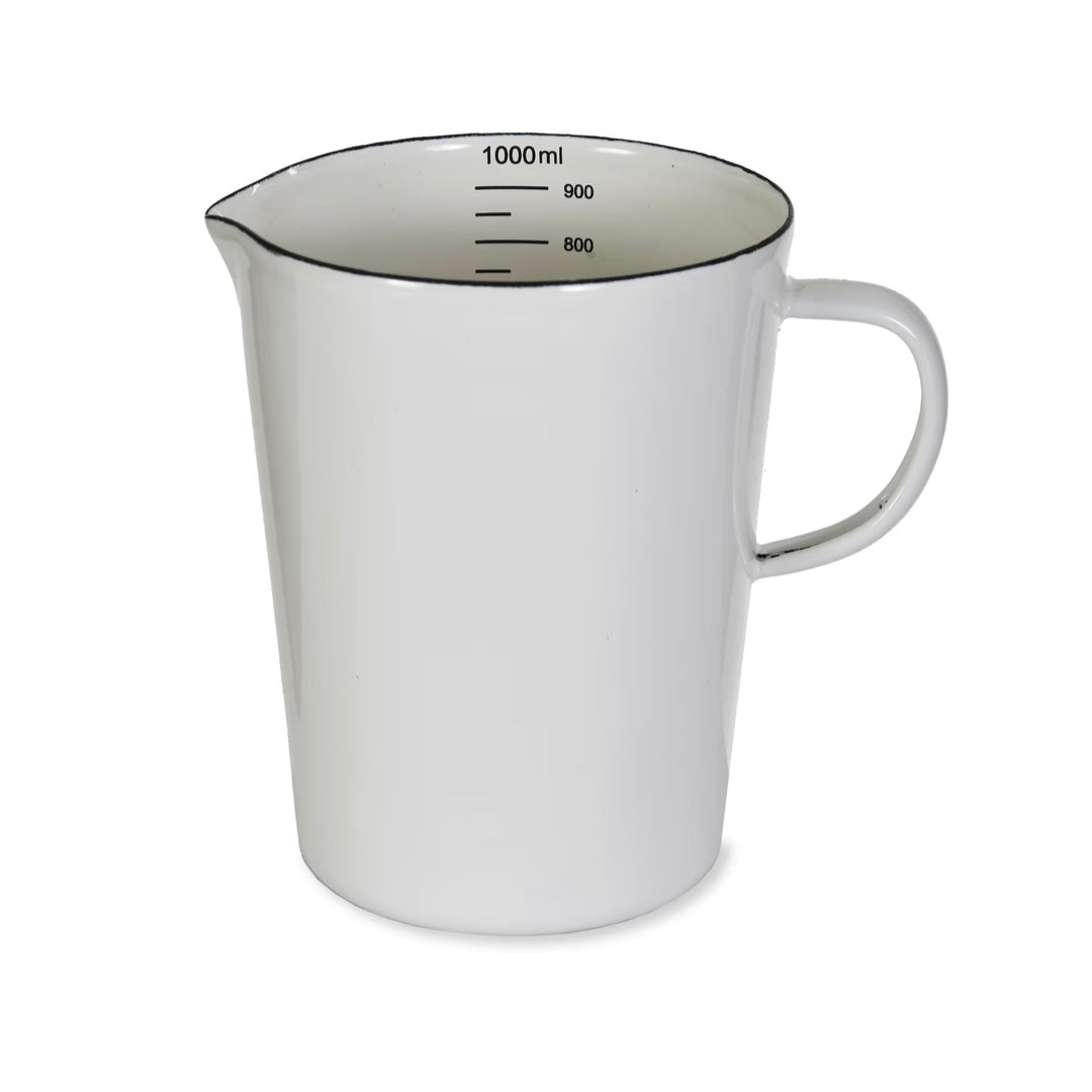 Enamel Measuring Jug | Warm White