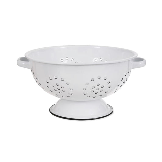 Enamel Colander | White