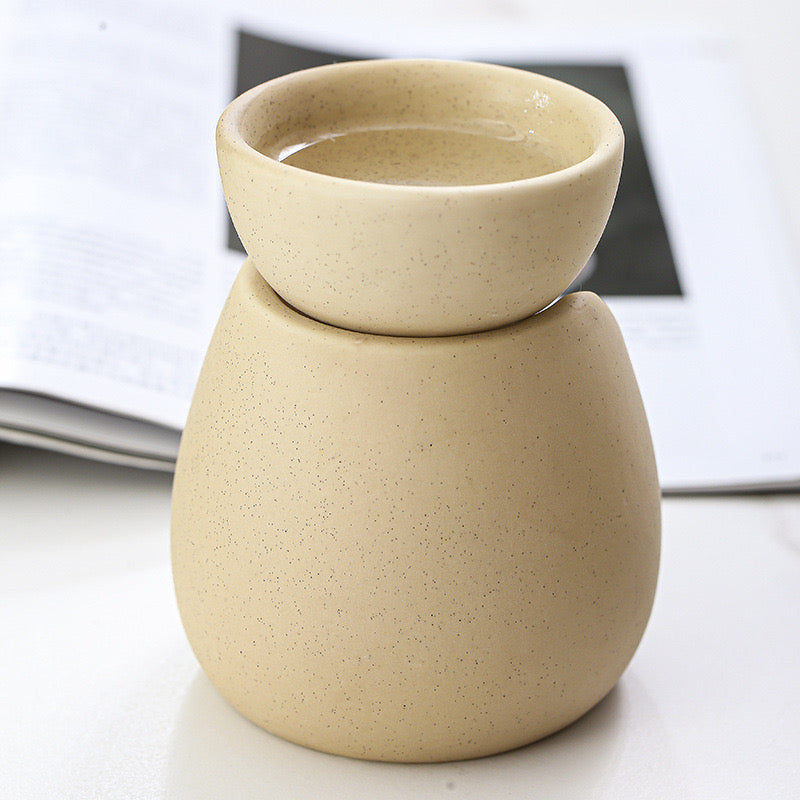 Ceramic Oil + Wax Melt Burner | Beige