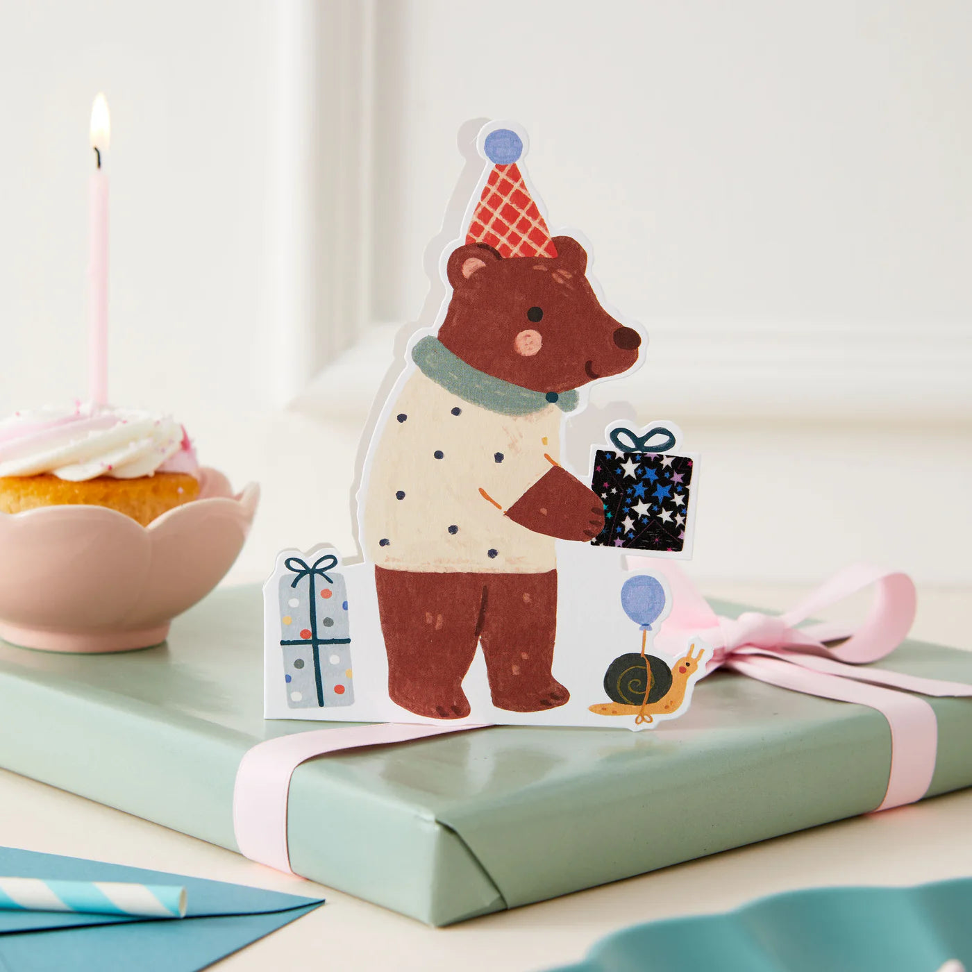 Bear Card | Liberty Fabric