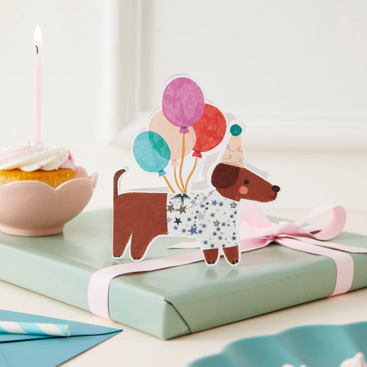 Sausage Dog Card | Liberty Fabric