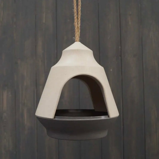 Bamboo Hanging Bird Feeder | Natural/Anthracite