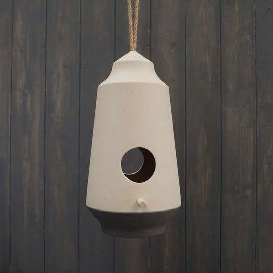 Bamboo Hanging Bird House | Natural/Anthracite