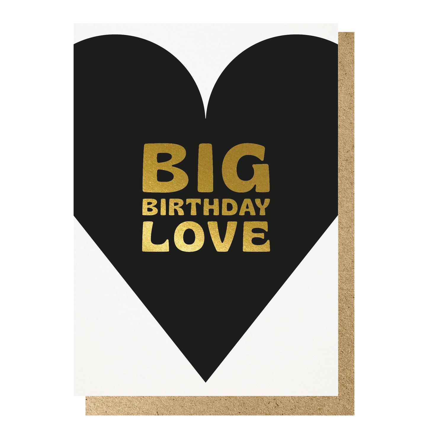 Big Birthday Love Black Heart Card