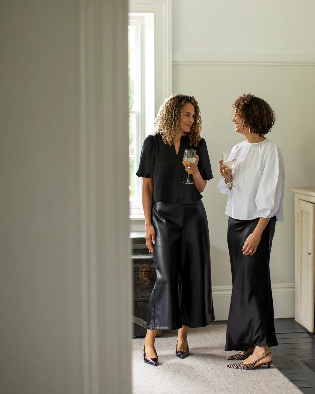 Darcy Faux Leather Trousers | Black