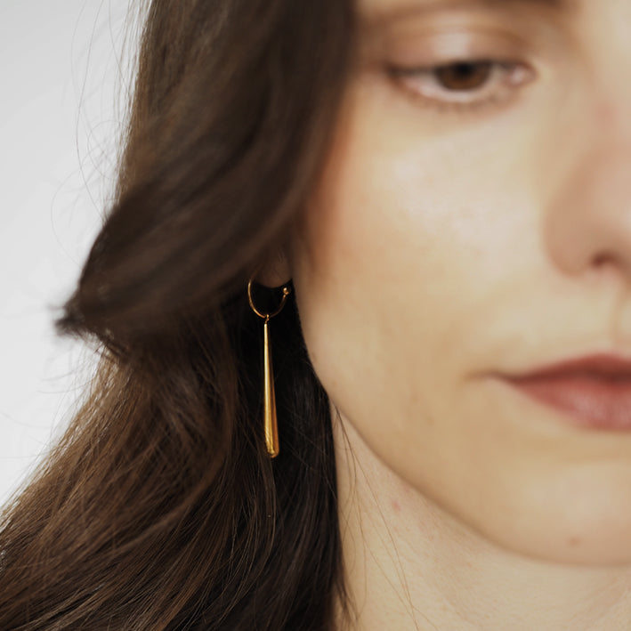 KIRA Long Teardrop Earrings | Gold