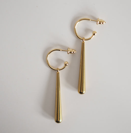 KIRA Long Teardrop Earrings | Gold