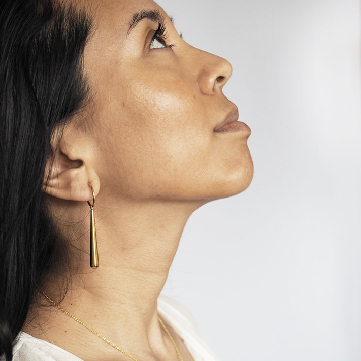 KIRA Long Teardrop Earrings | Gold