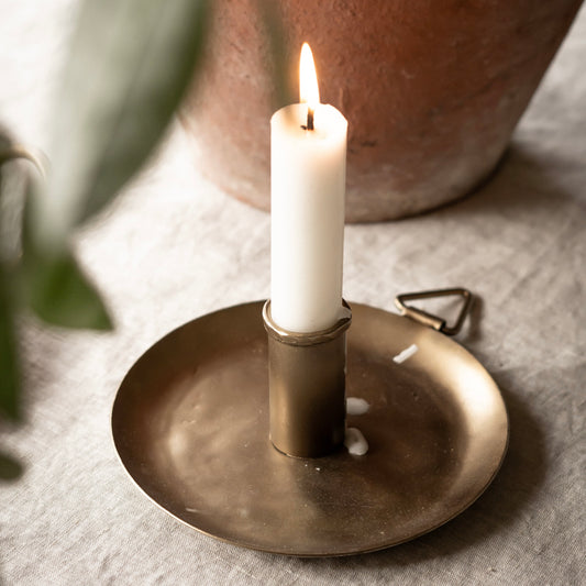 Forged Plate Candle Holder | Small
