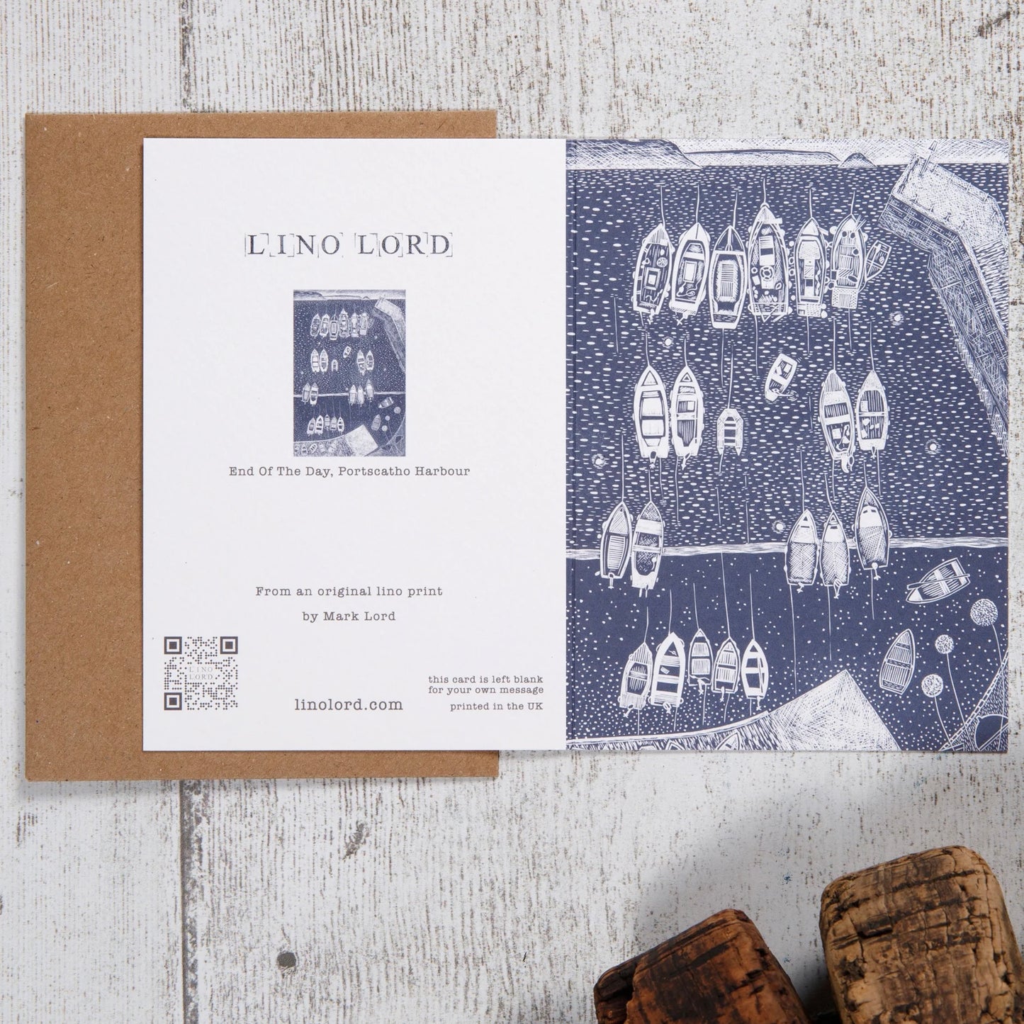 End Of The Day, Portscatho Greeting Card