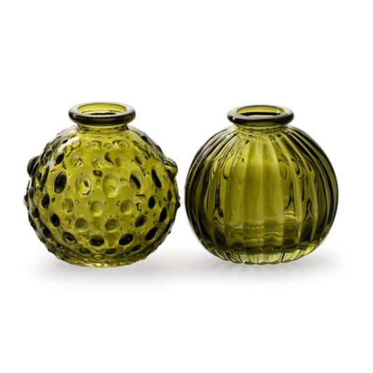 Round Bottle Vase | Moss Green