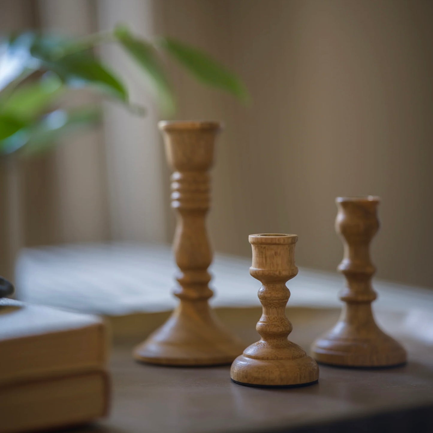 Wooden Candle Holders | Set Of 3