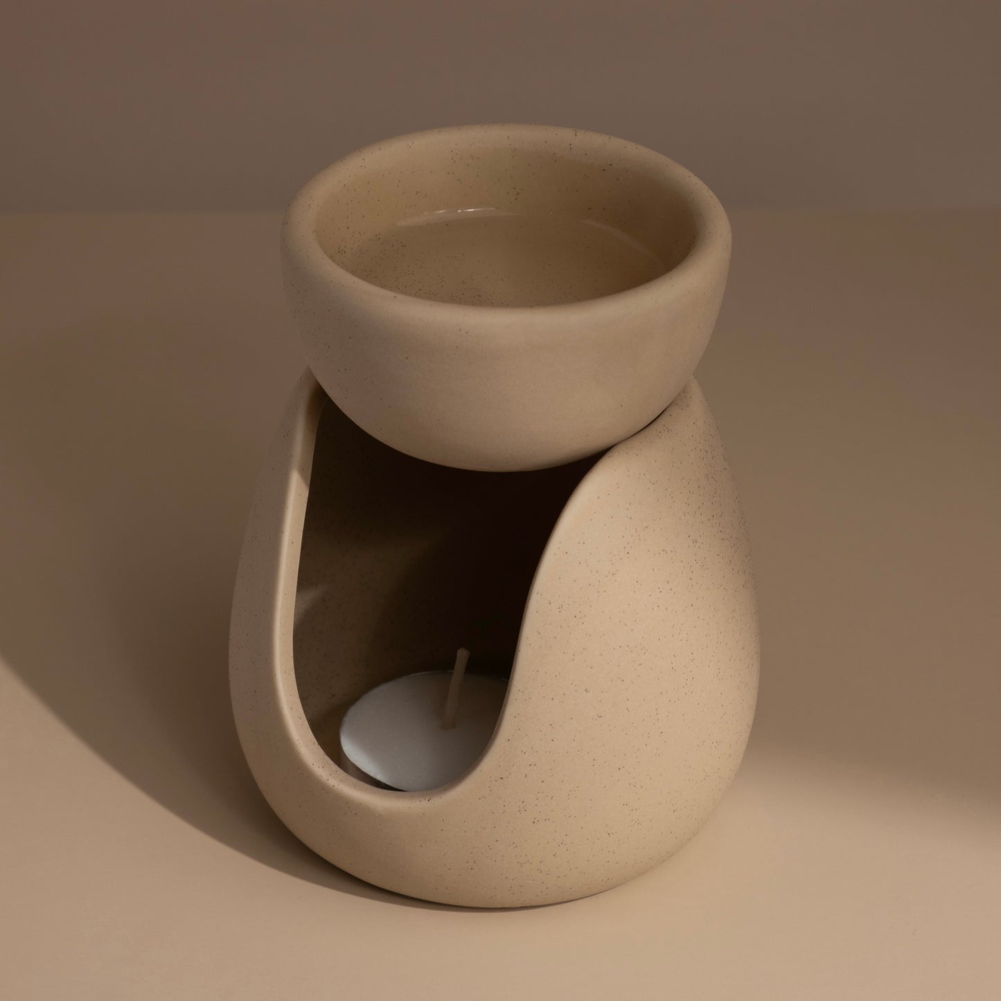 Ceramic Oil + Wax Melt Burner | Beige