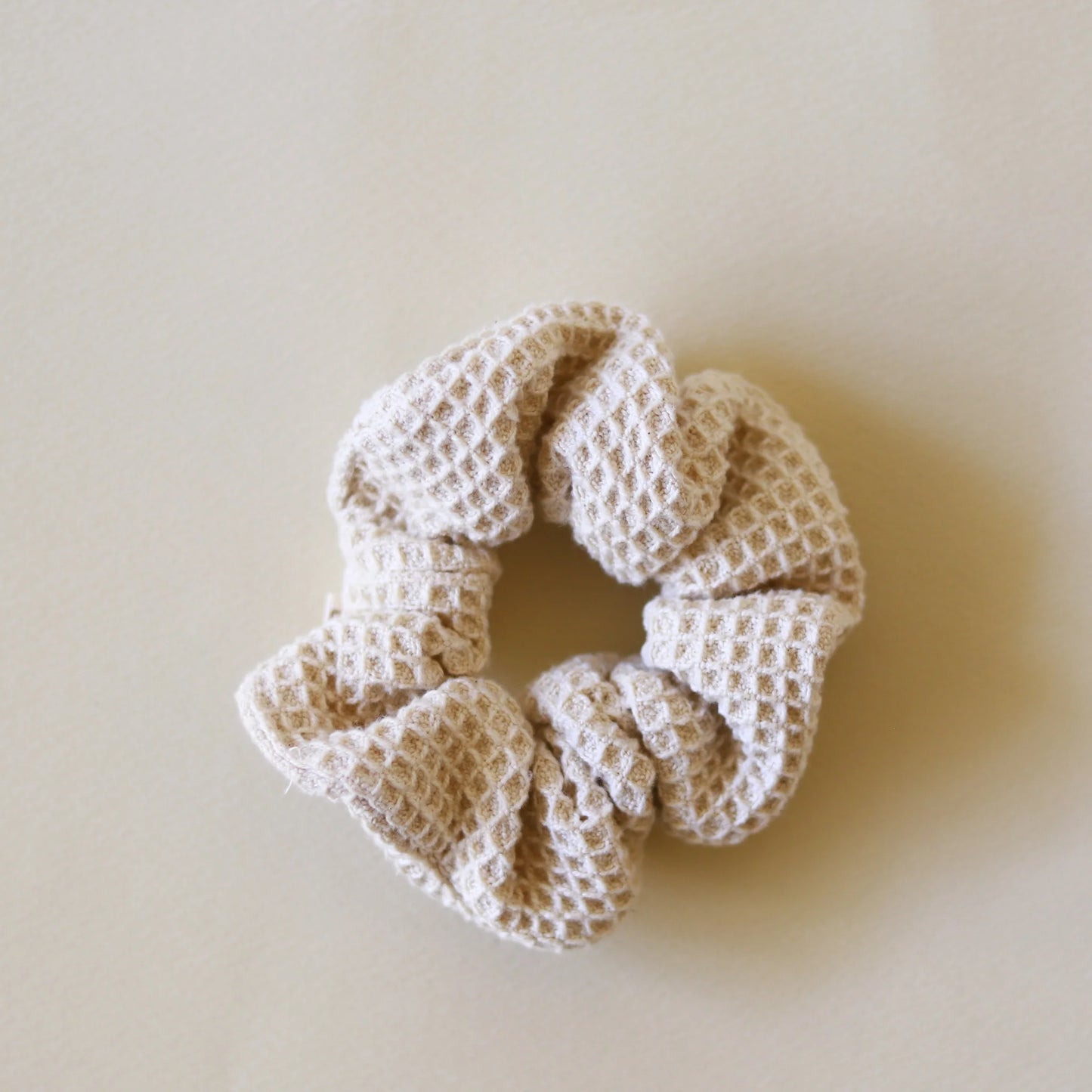 Organic Large Waffle Scrunchie | Oat