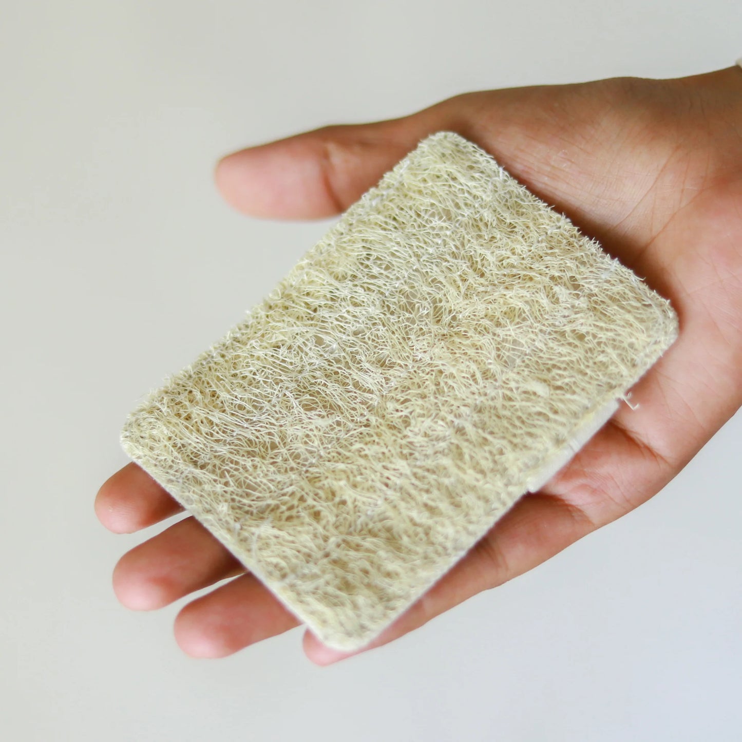 Organic Canvas Rectangle Scrubber With Handle