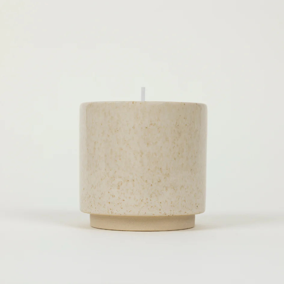 Bay + Rosemary Candle | Sand Dune Ceramic Pot