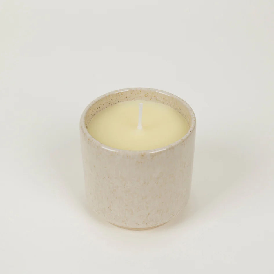 Bay + Rosemary Candle | Sand Dune Ceramic Pot