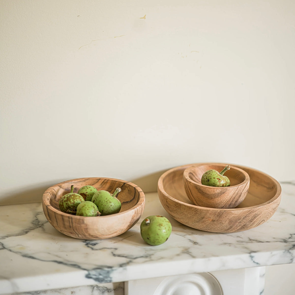Acacia Wood Bowl Set