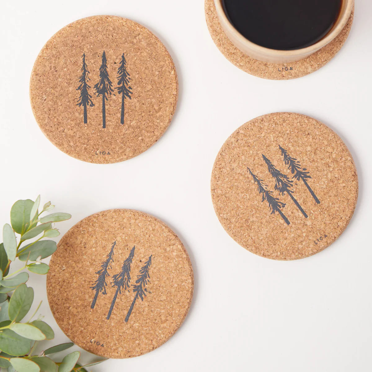 Cork Coasters | Fir Trees