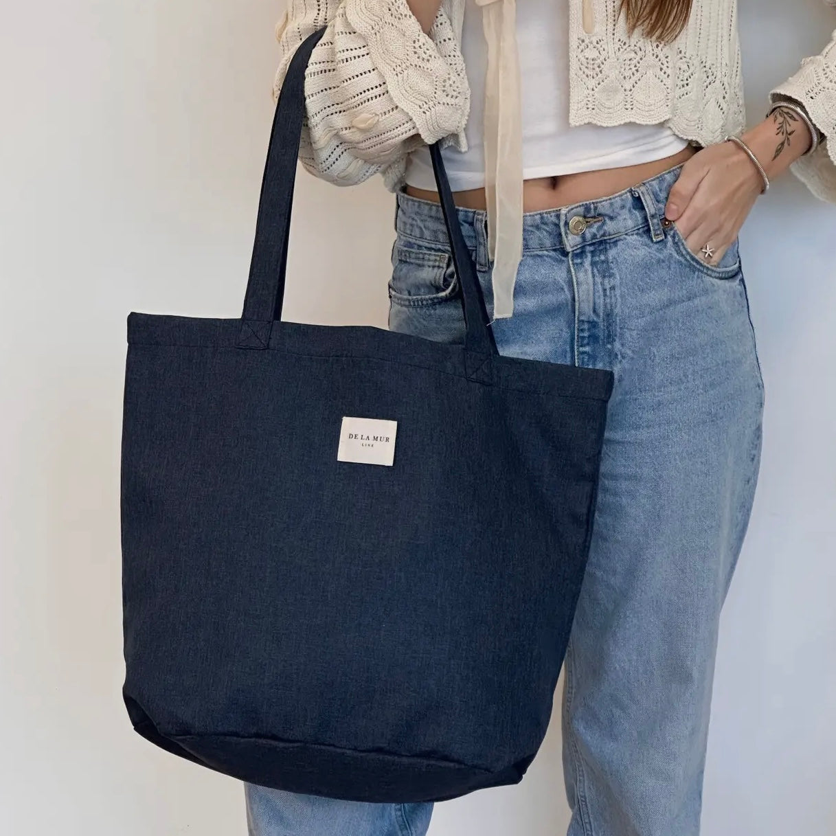 Navy Large Bag | Vana