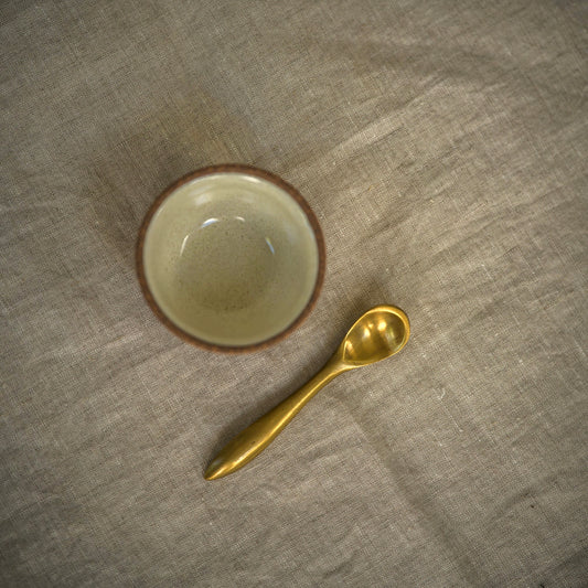 Antique Brass Curved Spoon